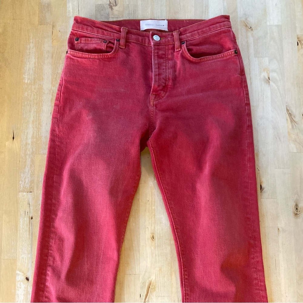 Jeanerica straight leg, button fly red ❤️ jeans